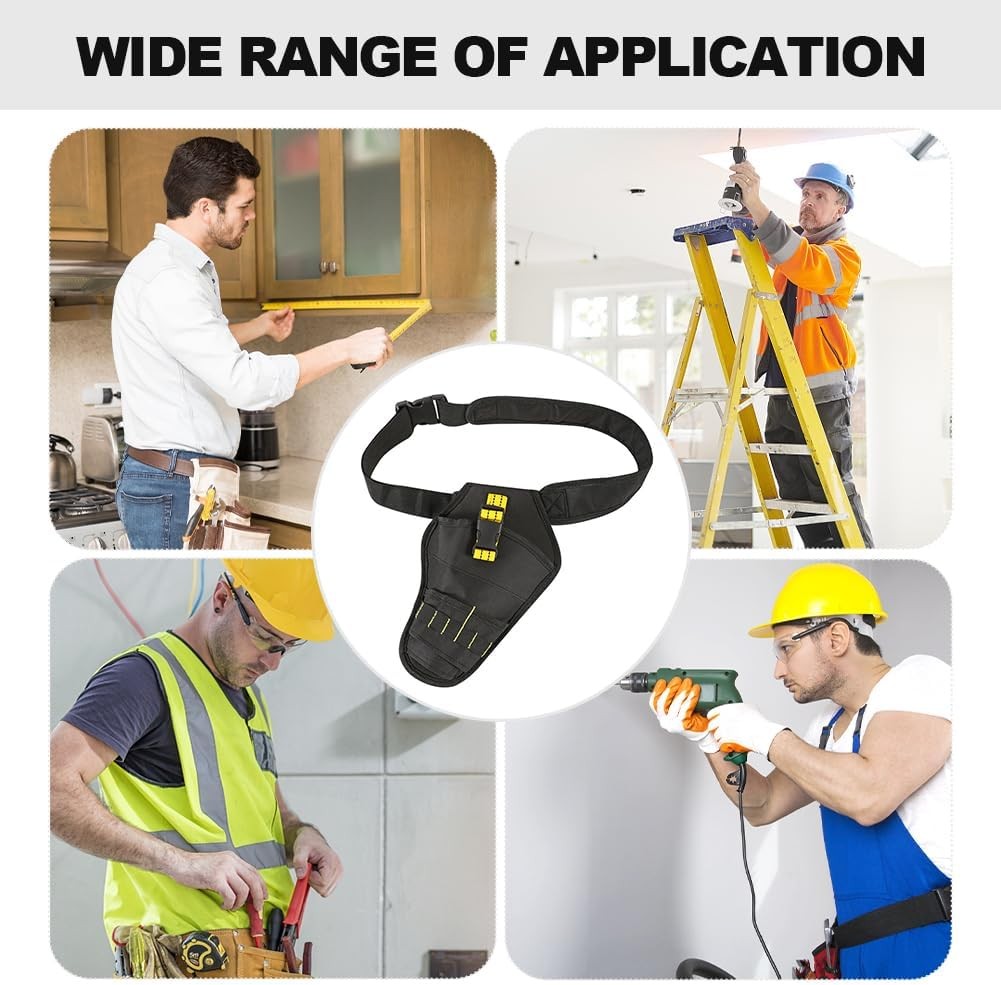 Heavy Duty Drill Holster Impact Driver Tool Bag Belt Pouch Cordless Drill Bit