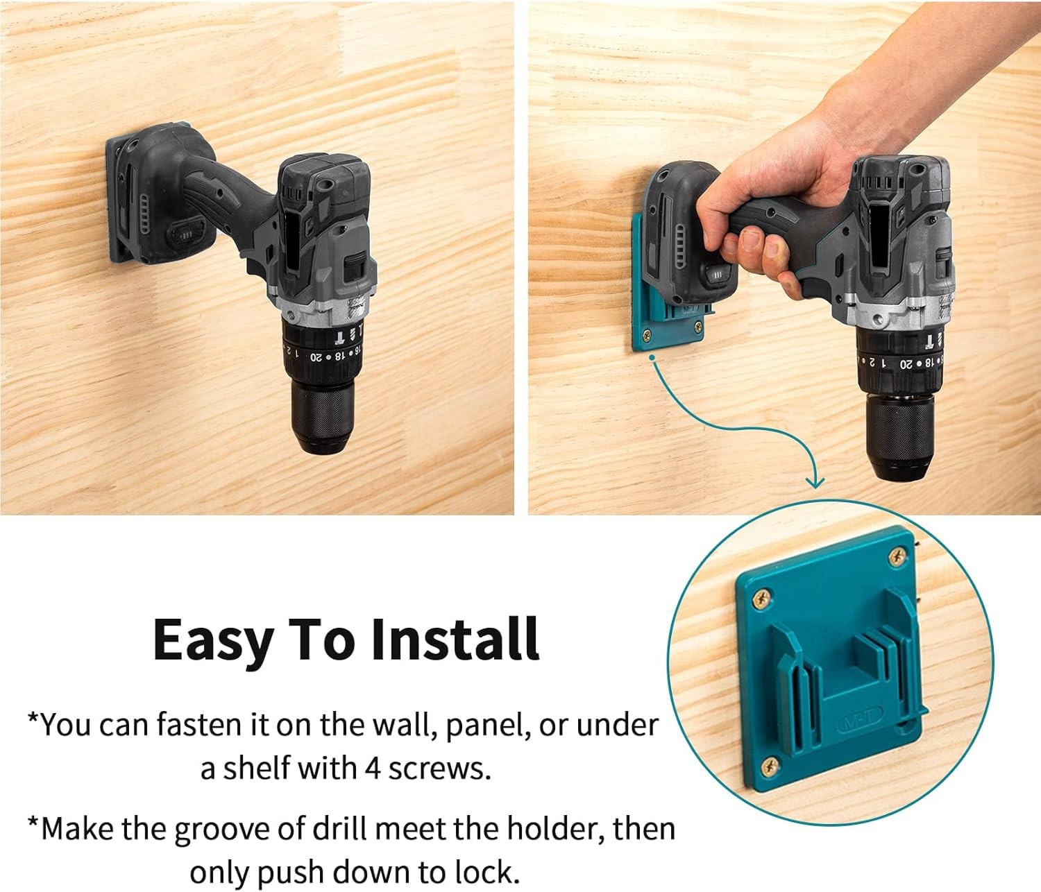 Tool Drill Mount Holder Compatible for Makita 18V Li-ion Drills, Heavy Duty A…