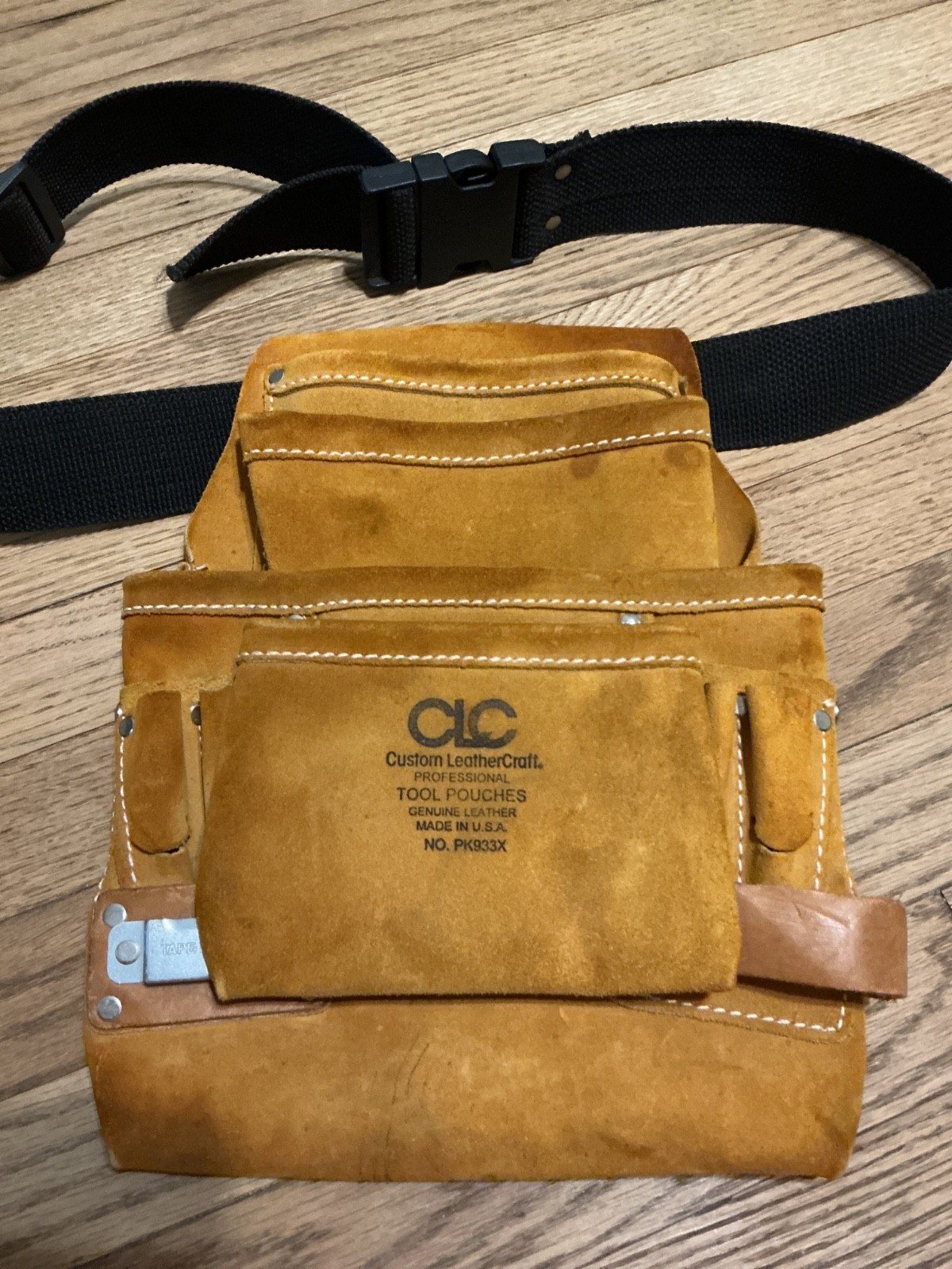 CLC Custom LeatherCraft tool pouch w/ belt,made in usa No. PK933X, 9.5×13 inches