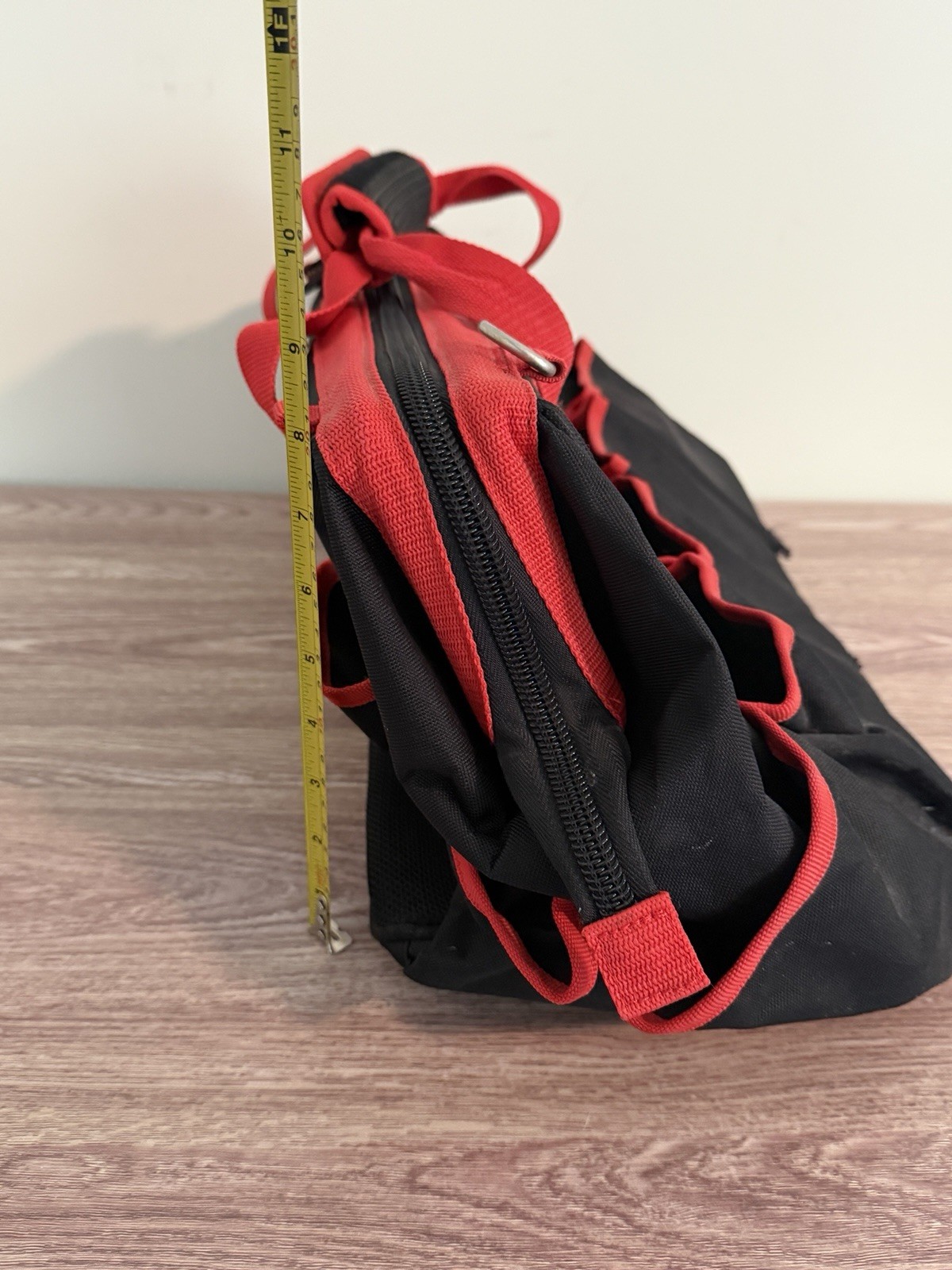 Husky 16 in. Large Mouth Tool Bag with Tool Wall Black And Red – Used