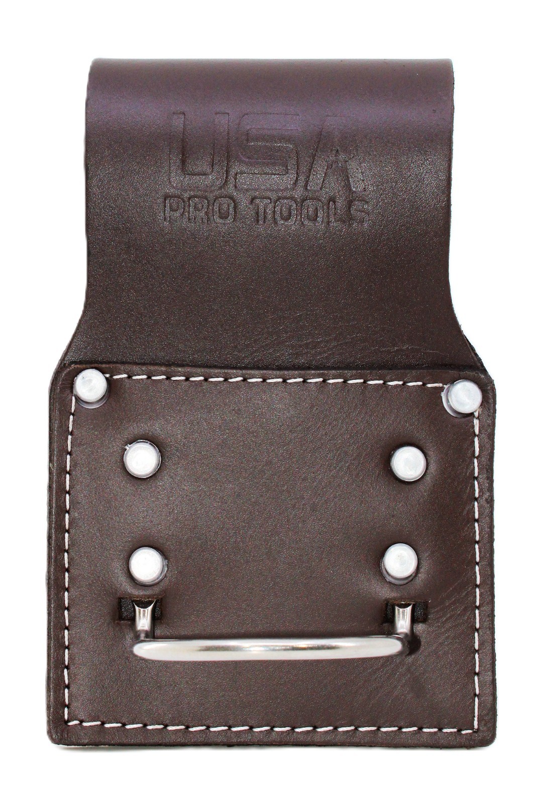 USA PRO TOOLS Grain Leather Hammer Holder – Heavy‑Duty Belt Loop with Rivets