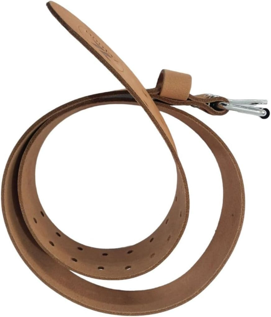 20-208 2in. Heavy Duty Preminum Quality Top grain Leather Work Belt, Natural