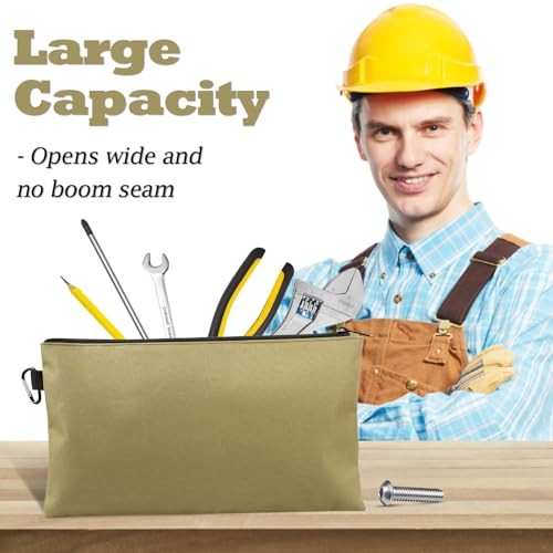 4 Pack Premium Tool Pouch Zipper Bags – 12″ with Zipper – Tool Bag