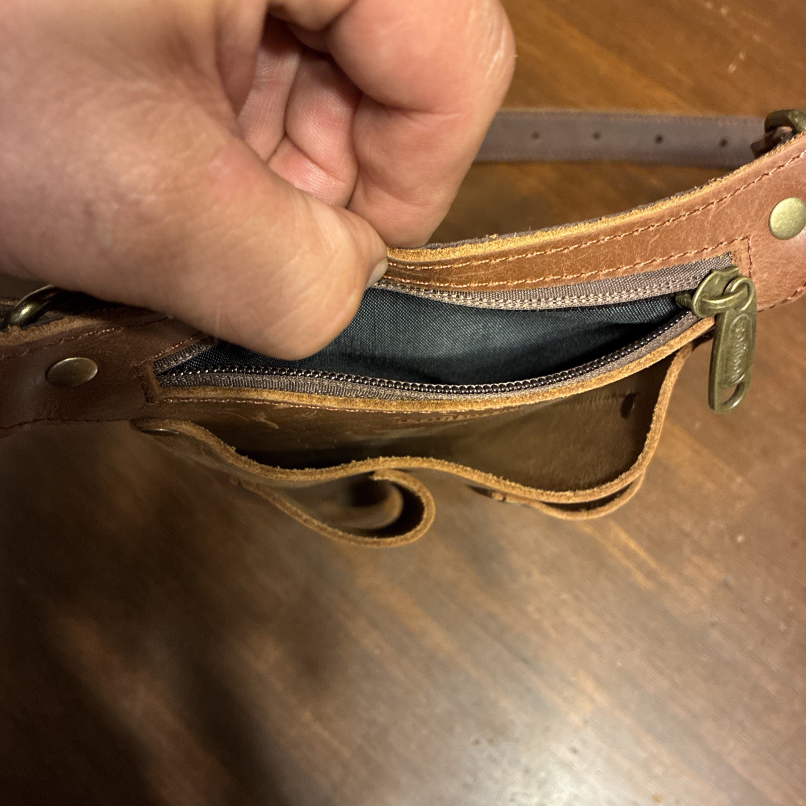 TOURBON Leather Gardening Belt Pouch Florist Organizer Waist Bag Tools Holster