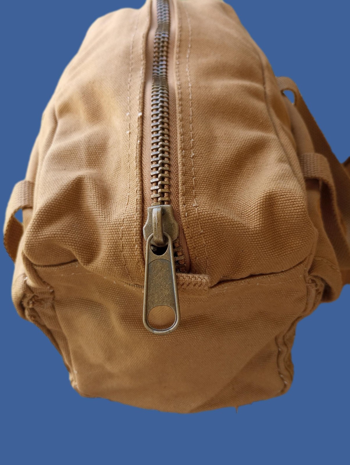 MILITARY STYLE MECHANICS HARD BOTTOM TOOL BAG BRASS ZIPPER HEAVY DUTY COYOTE BRN