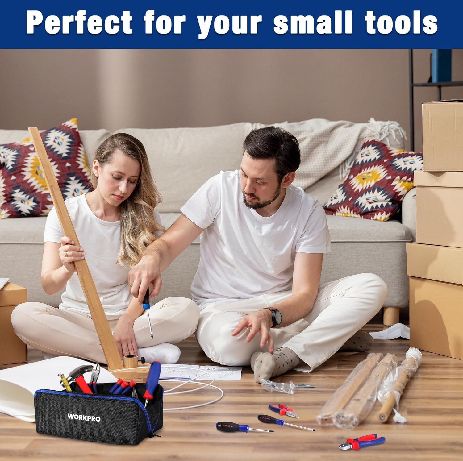 Multipurpose 10″ Tool Organizer Bag with Heavy-Duty Zippers for Professionals