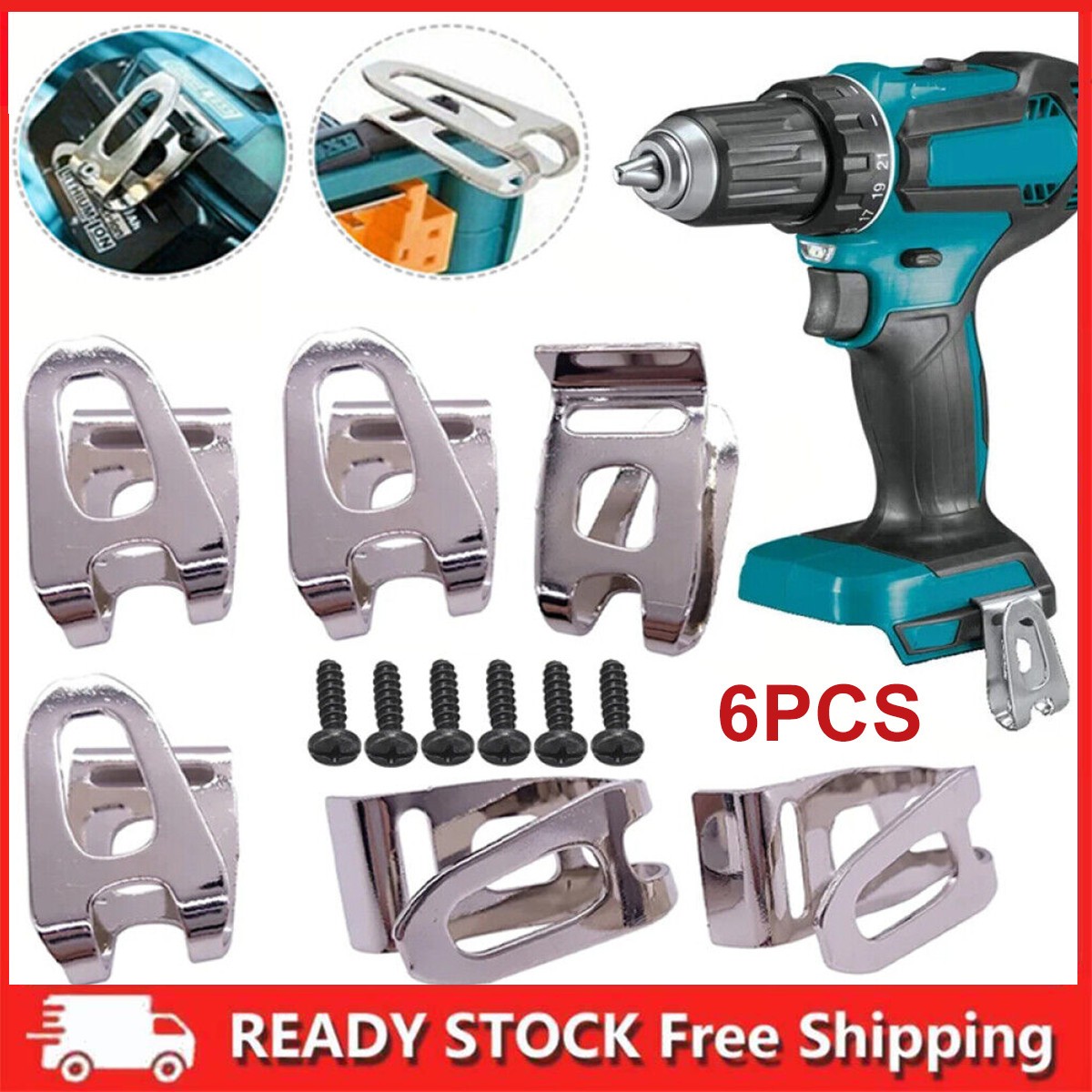 Electric Power Tool Belt Clip Hook Cordless Drill Holder for Makita for Dewalt
