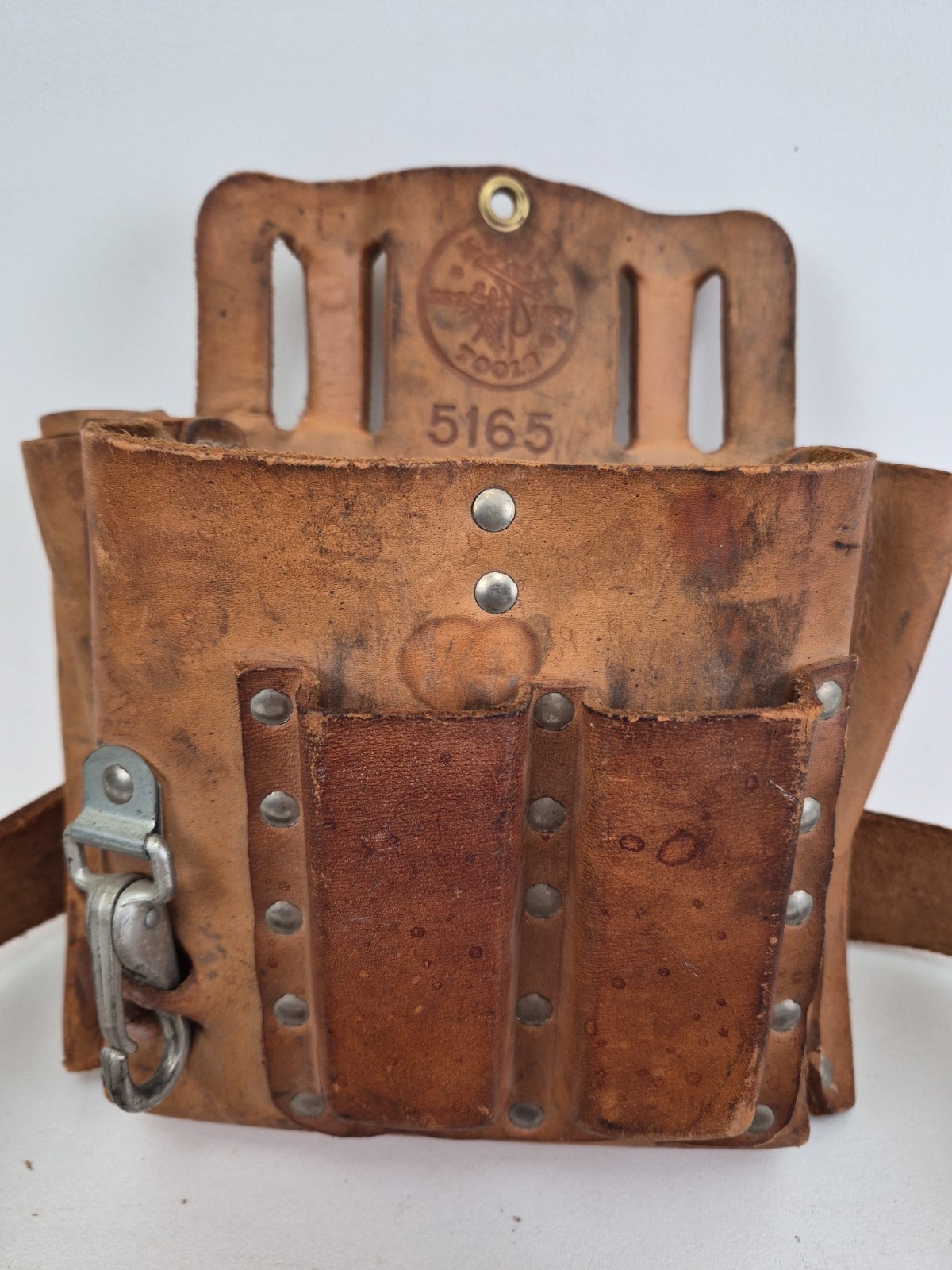Klein Tools 5165 10 Pocket Leather Tool Pouch w/ Atchison 46″ Belt 46″
