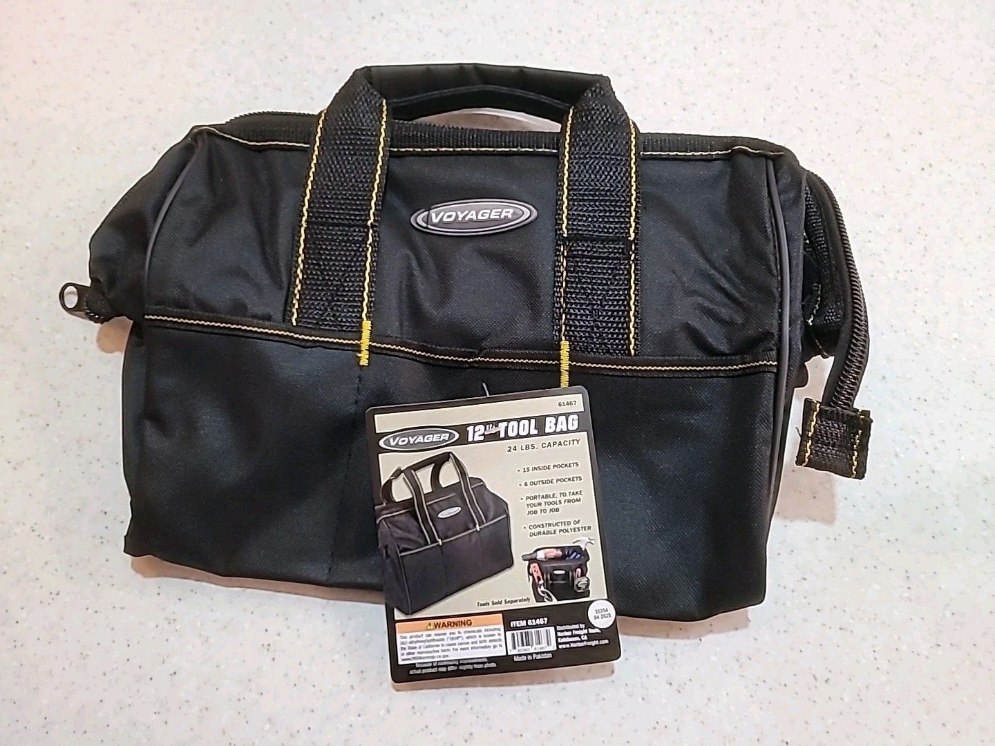 2 X Voyager 12″ Portable Tool Bag with 21 Pockets and 24 lb Capacity Tool Bag