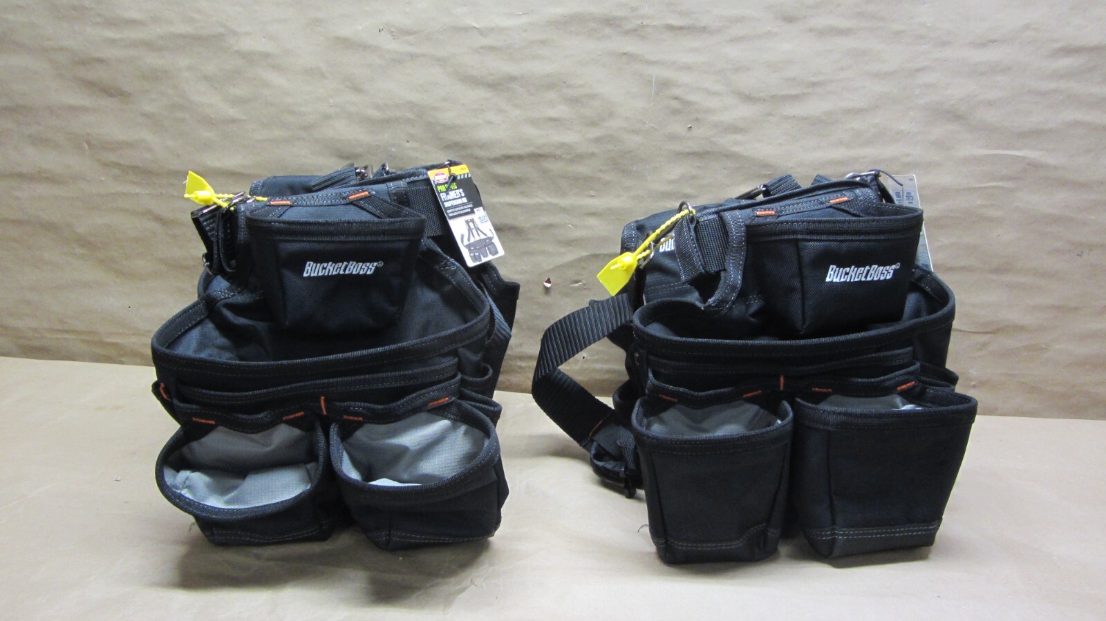 Bucket Boss 55285-HV Framer’s Tool Belt Suspenders 17 Pocket 2-Pack Black