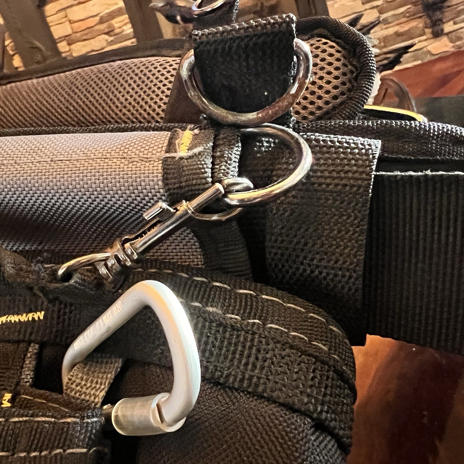 AWP Tool Belt Pouch Rig Electrician Carpenter Work Belt Hammer Loop D-Rings
