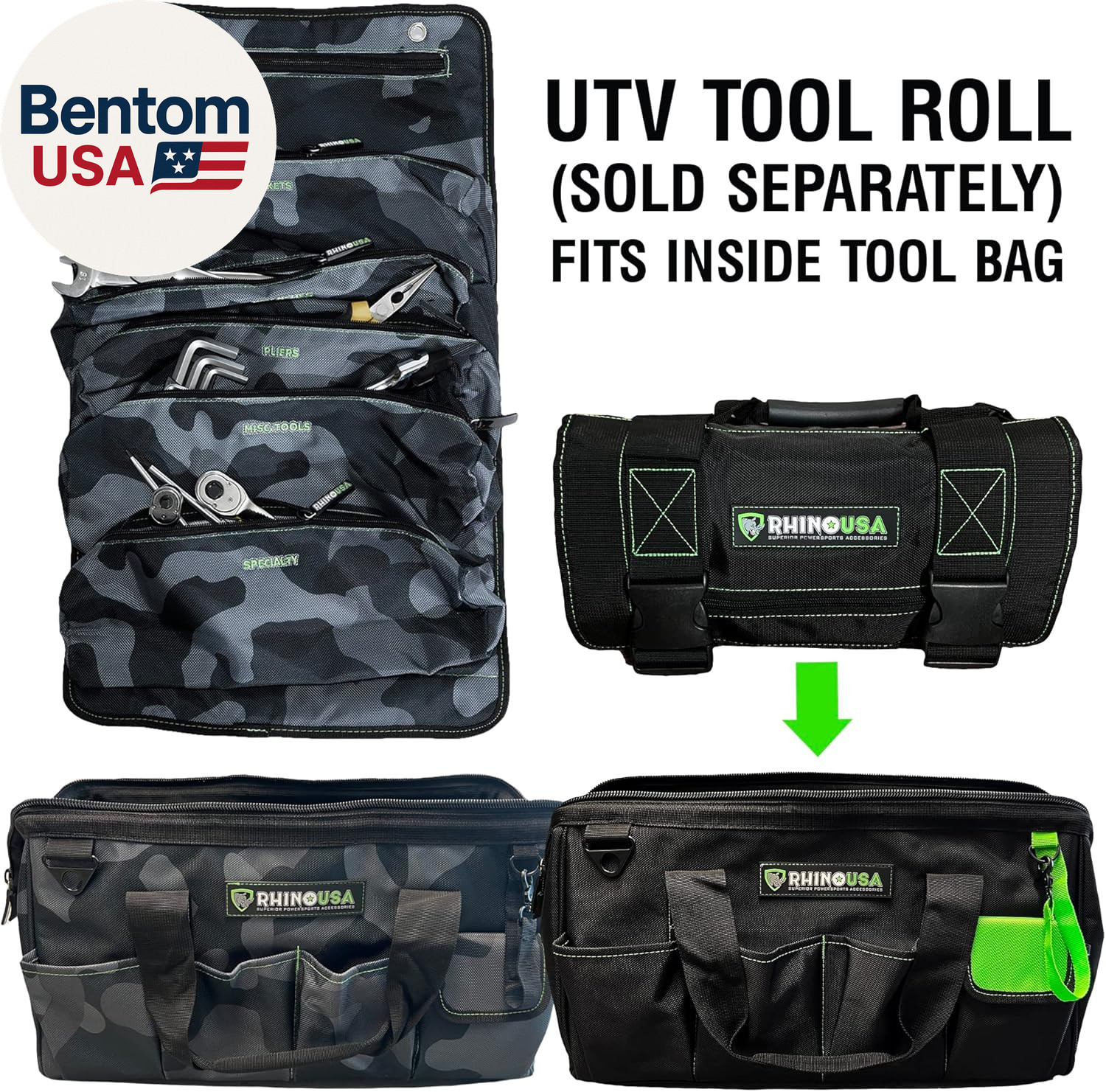 Tool Bag Roll – Heavy Duty Canvas Organizer Pouch for Tools – Ultimate Travel To