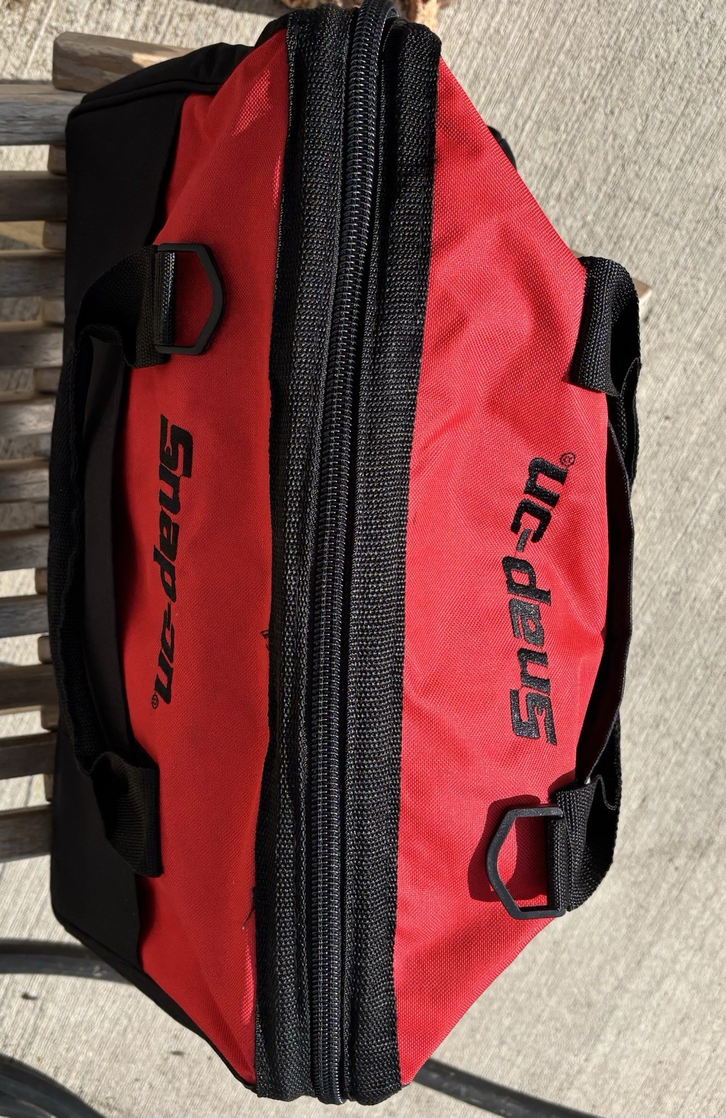 Snap-on Tools Power Tool Tote Bag Black and Red w/ Shoulder Strap