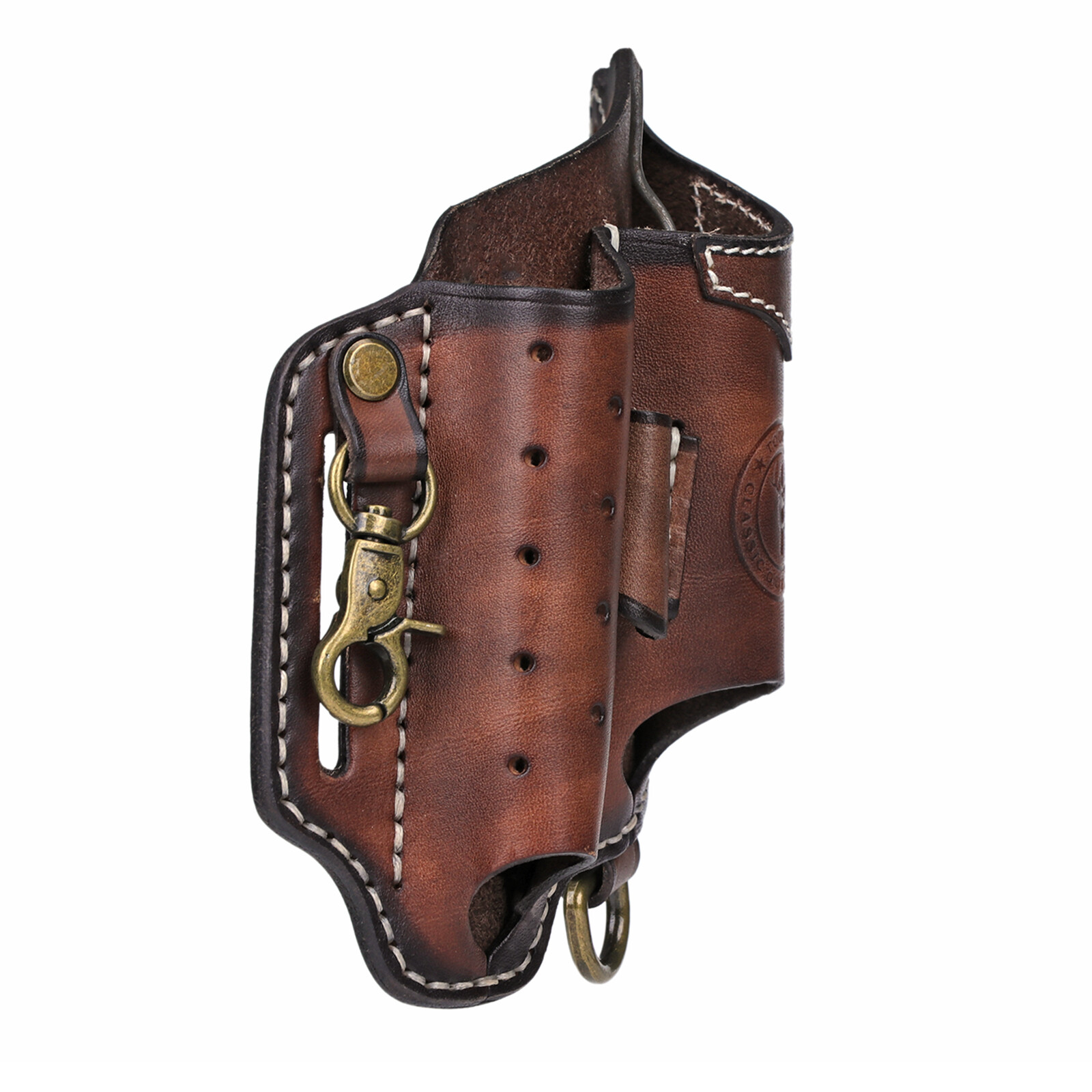 TOURBON EDC Multitool Sheath Flashlight/Key Fob/Pen Belt Holster Camping Gift