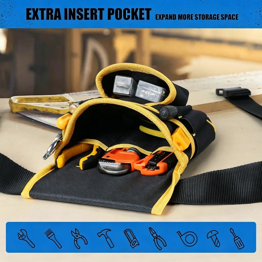 Magnetic Tool Belt for Men, 26 Pockets Heavy Duty Tool Pouch, Magnet Holster Nai
