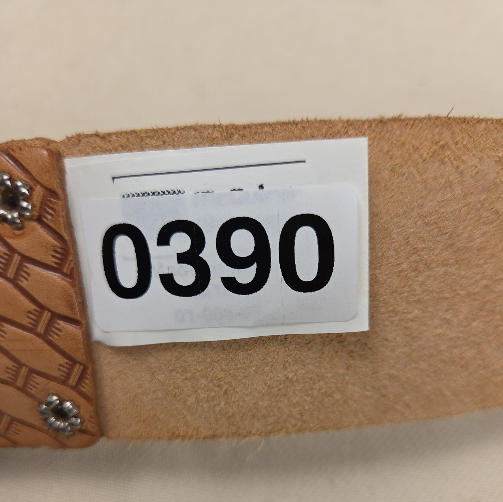 McGuire-Nicholas 2″ Leather Prof Work Belt Tool Belt in Saddle Raw Cow Hide 46”L
