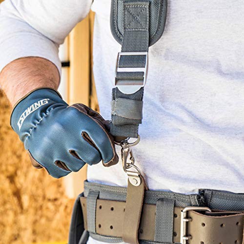 Cooling Mesh Padded Tool Belt Suspenders, Durable, Steel Hardware, Chest 1