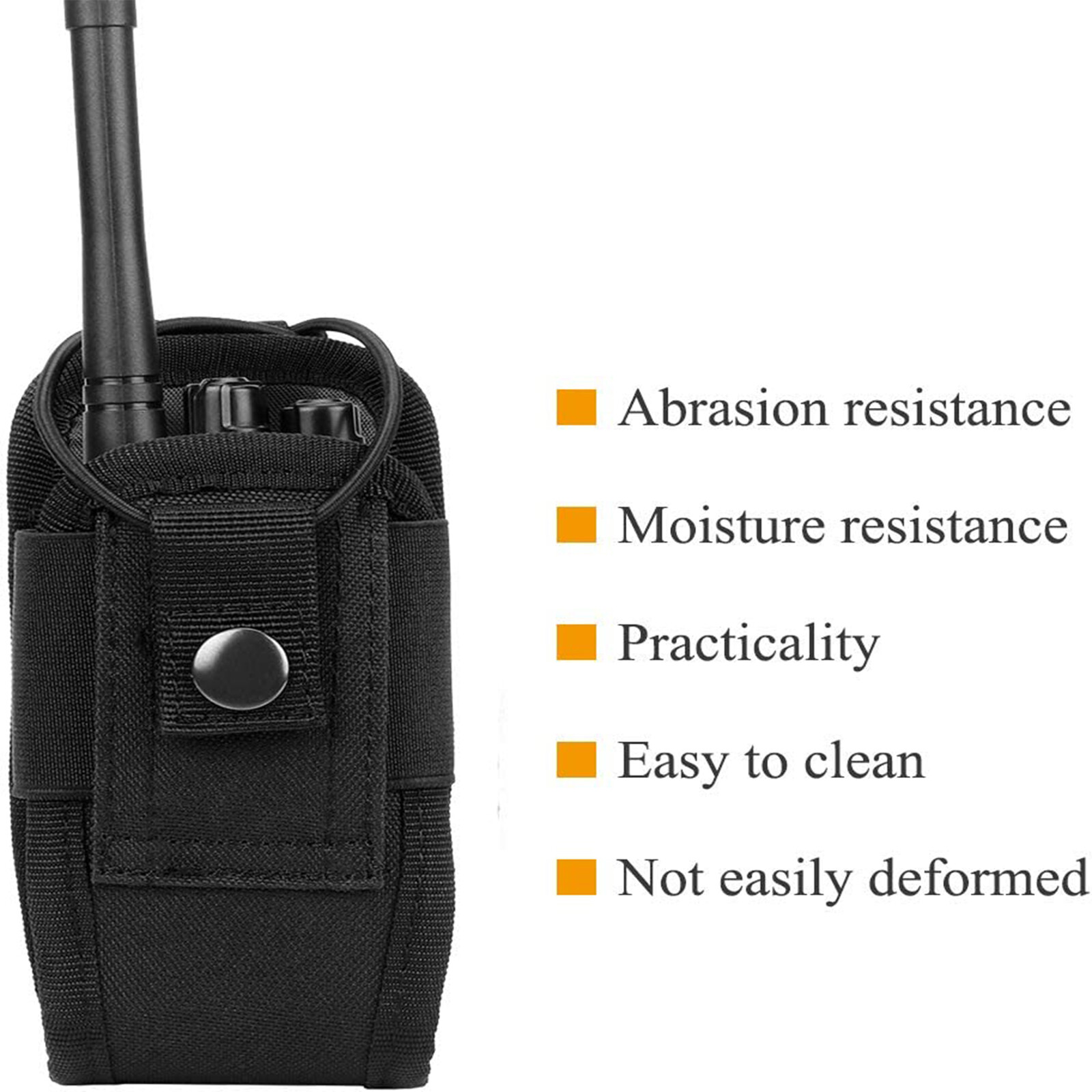 Tactical Nylon Walkie Talkie & Laser Measure Tool Pouch Holster with Belt Loop
