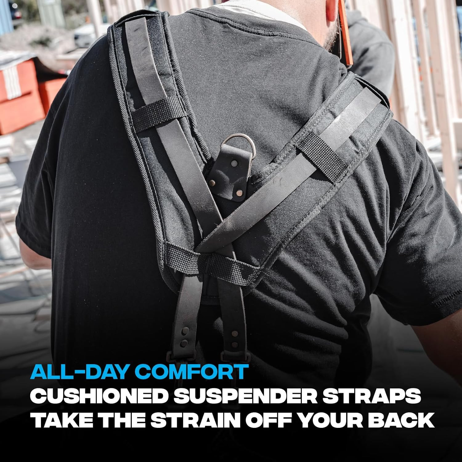 Premium Oil-Tanned Leather Carpenter Tool Belt with Padded Suspenders