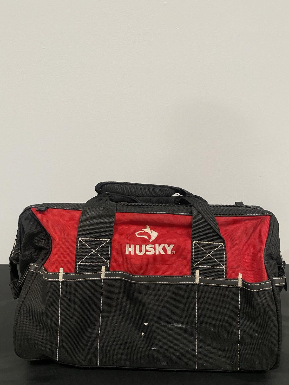 Set of 2 Husky Water Resistant Tool Bag Red Black 12 Inch and 15 Inch Organizer