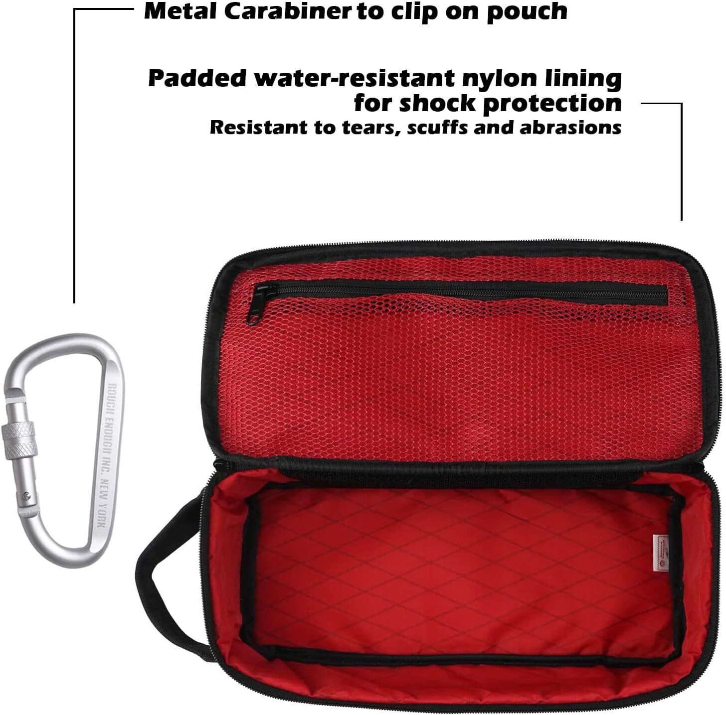 Rough Enough Small Tool Bag Case Portable Box EDC Pouch Medium, Black