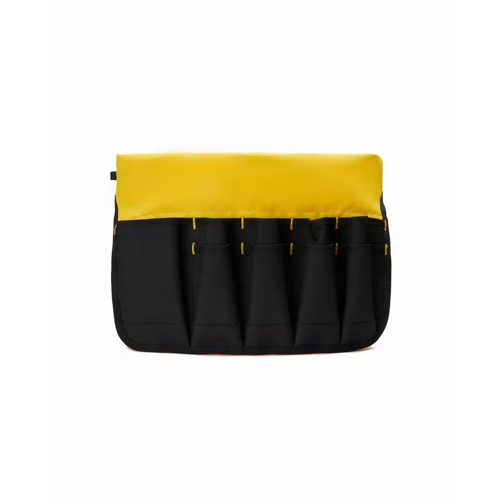 Tool Storage, 18 In., 26 Pockets , Black and Yellow, 600-D Polyester ,Bucket Org