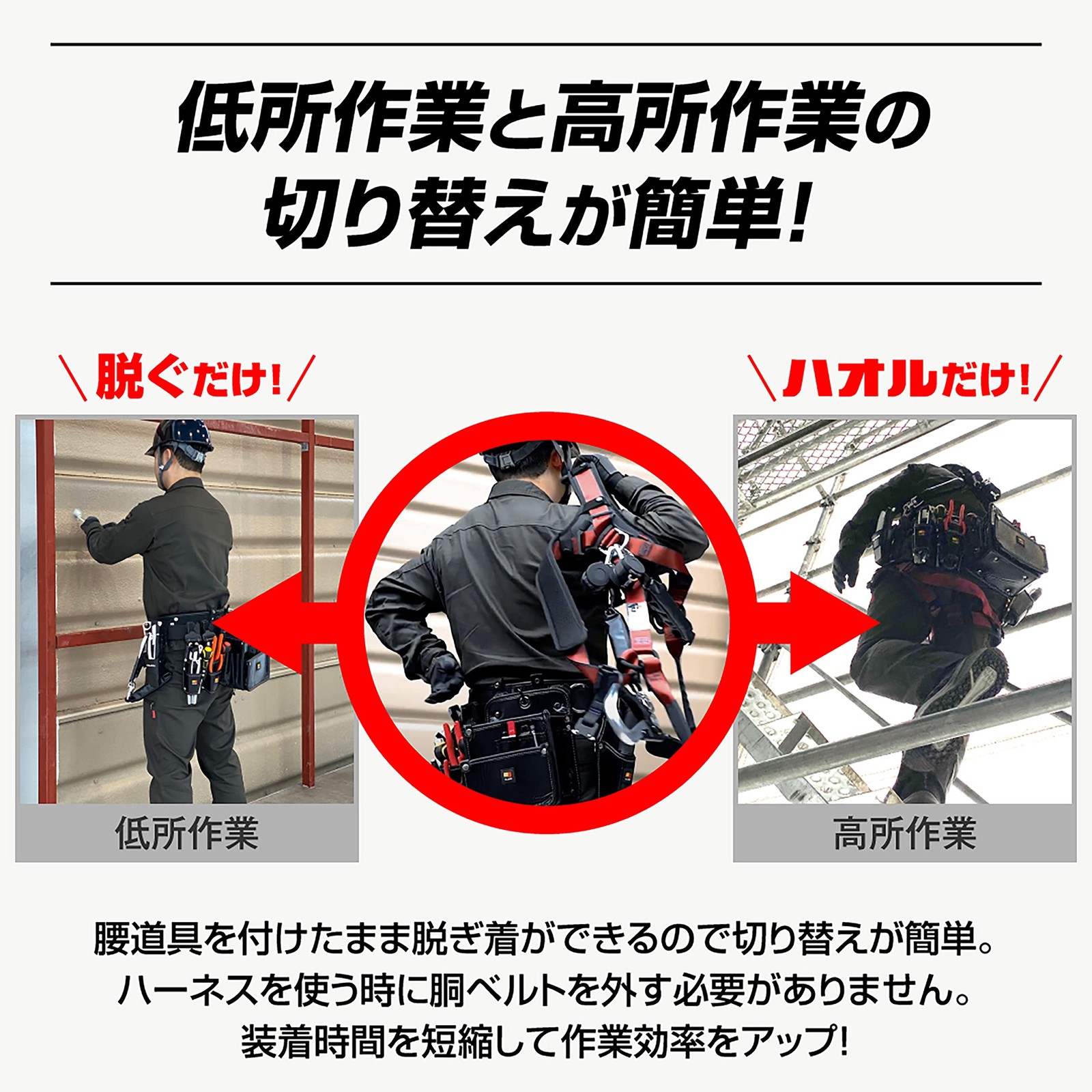 TJM Design Tajima New Standard Safety Belt Full Harness Haor Easy to put on and