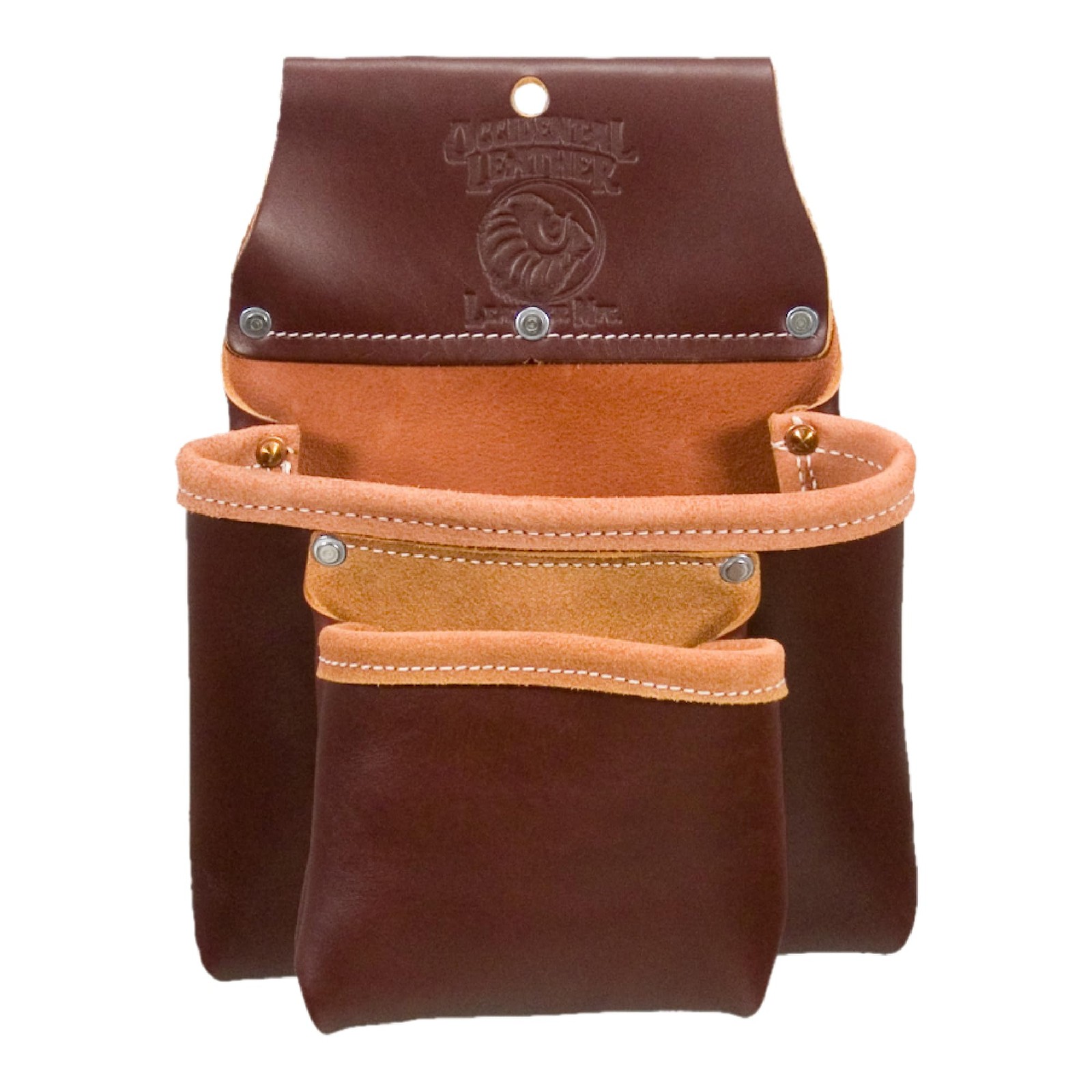 Occidental Leather Two Pouch Bag 2 Pockets Minimalist, Compact Design Made…