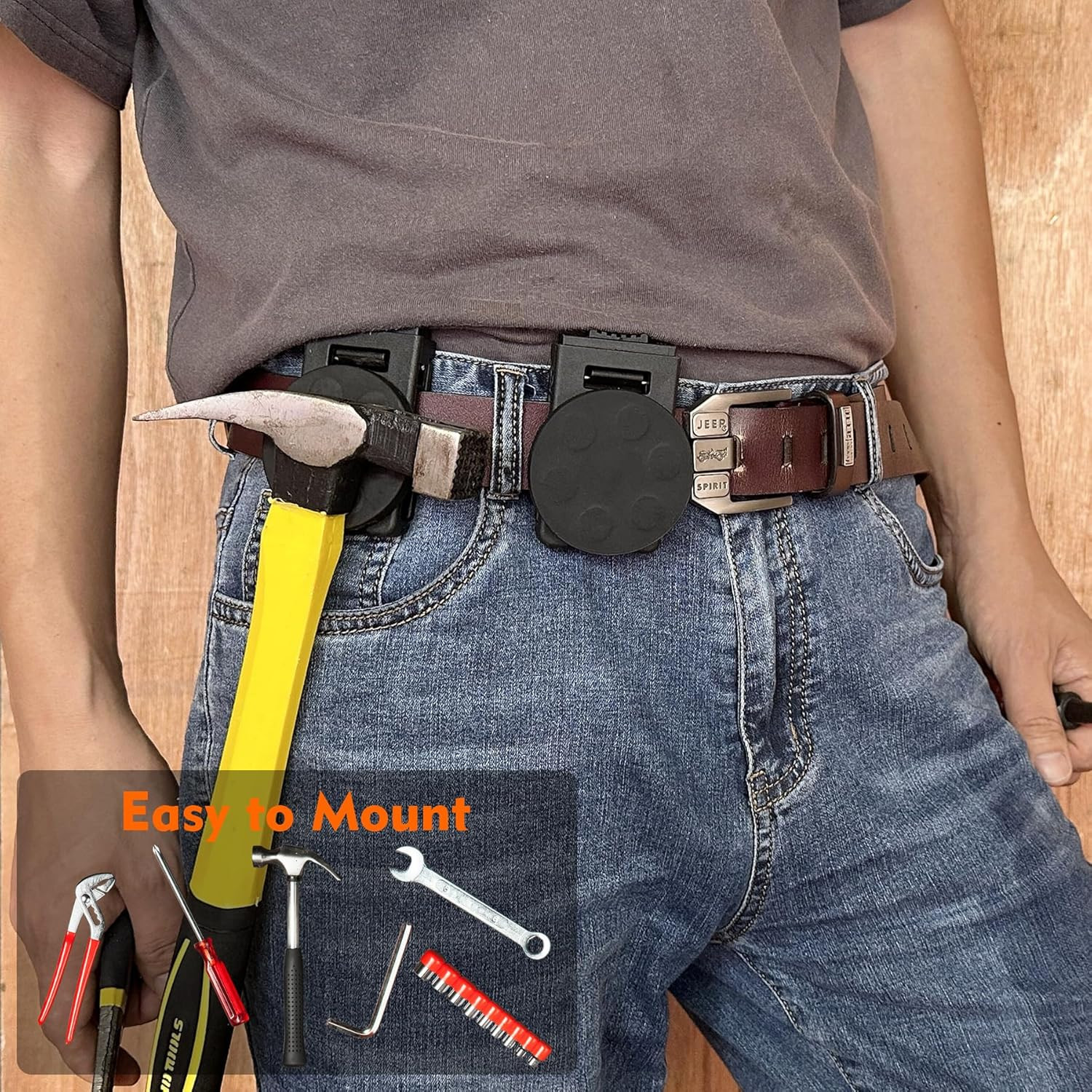 Tool Holster Belt Clip,Heavy-Duty Magnetic Tool Holder for Belt Clip,Anti-Slip S