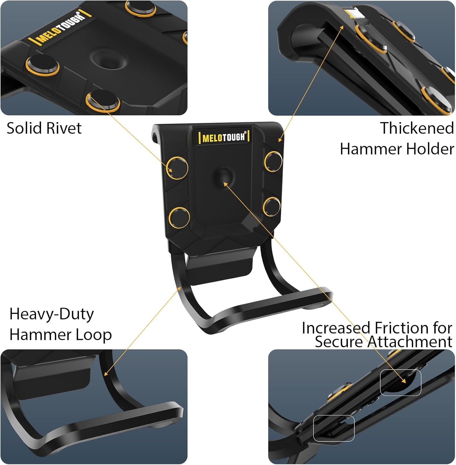 Hammer Holder for Belt, Hammer Loop, Hammer Holster, Hammer Belt Holder Black