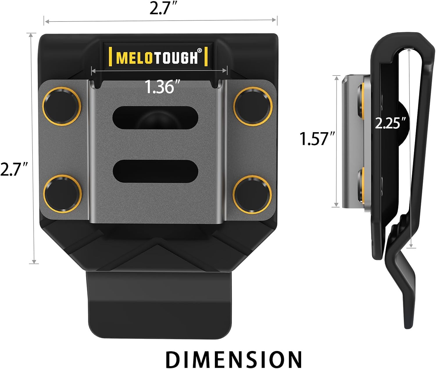 MELOTOUGH Drill Holder for Tool Belt,Drill Holster,Tape Measure Holder – Fits up