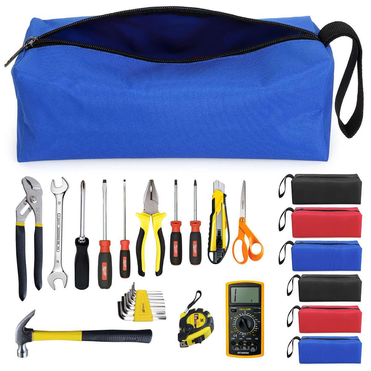 1-3pc Canvas Tool Pouch Bag Zipper Small Multipurpose Organizer Pouch Heavy Duty