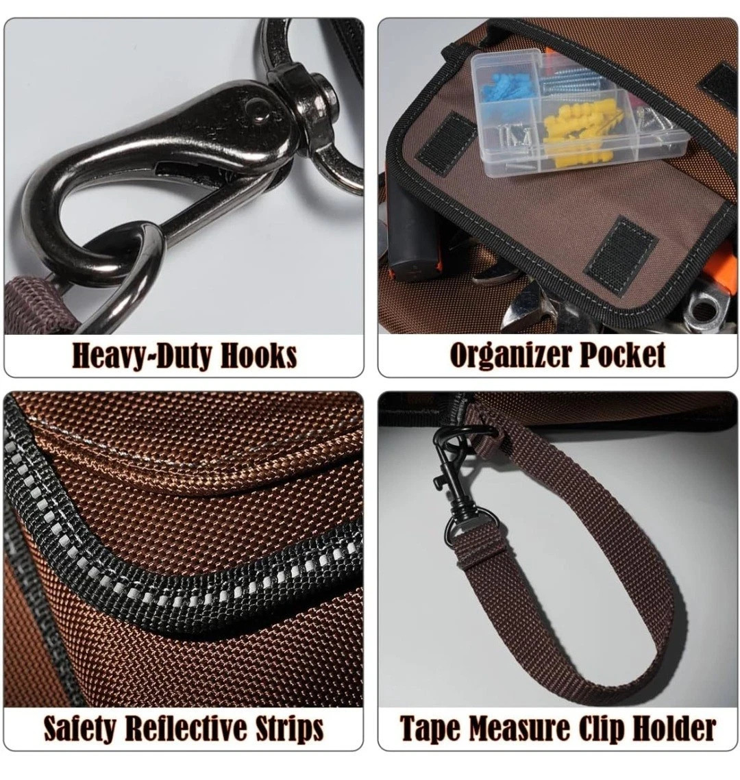 WELKINLAND 10-Pockets Electrician Pouch Tools Belts Heavy Duty