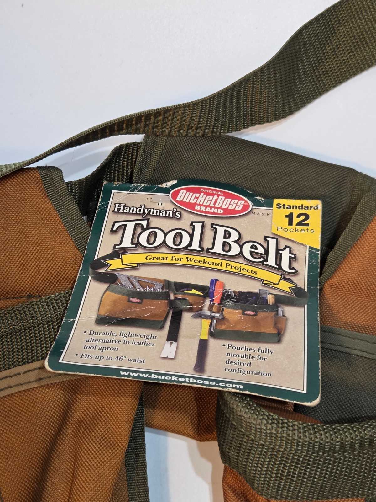 Bucket Boss Brand Handyman’s 12 Pocket Tool Belt Canvas Up to 46″ Waist 3 Pouch