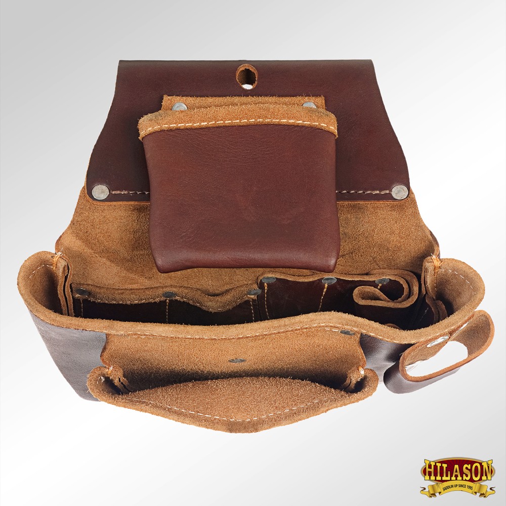 22HS HILASON Leather Carpenter, Farmers And Electrician Tool Bag Pouch