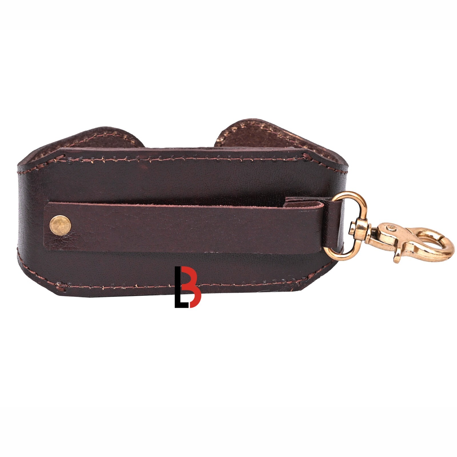 Cowhide Leather Golf Ball Pouch to Attach with Waist Belt, Sports Accessory