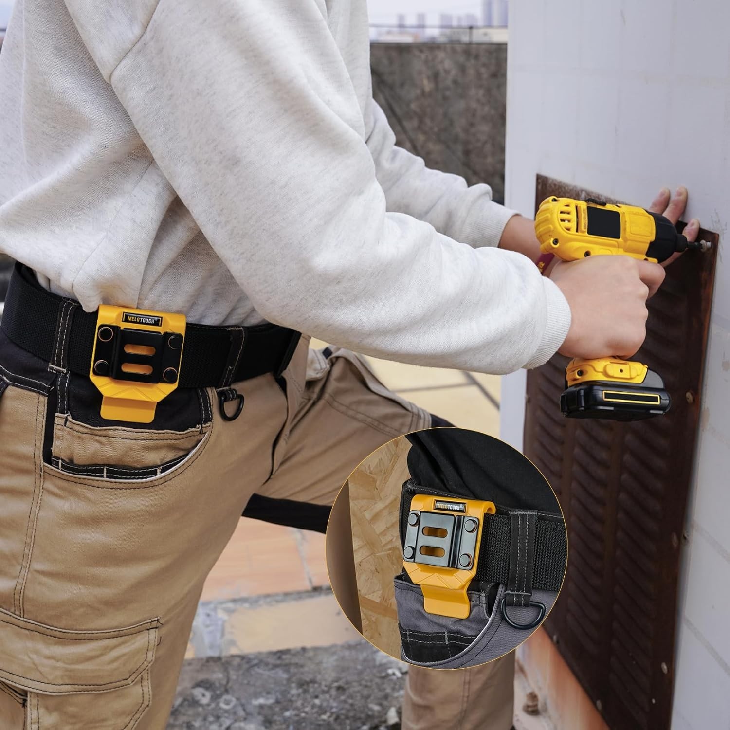 Drill Belt Clip,Drill Holder for Tool Belt,Measuring Tape Holder for Impact D…