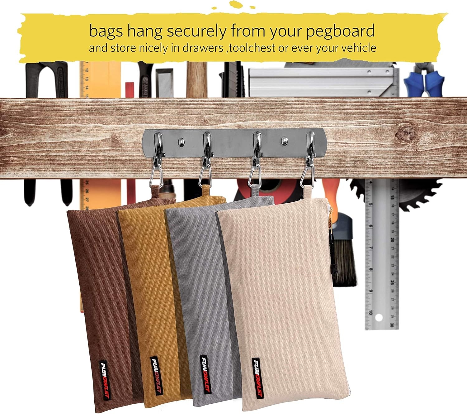 Utility Bag, Canvas Zipper Tool Bags – Heavy Duty Tools Pouch
