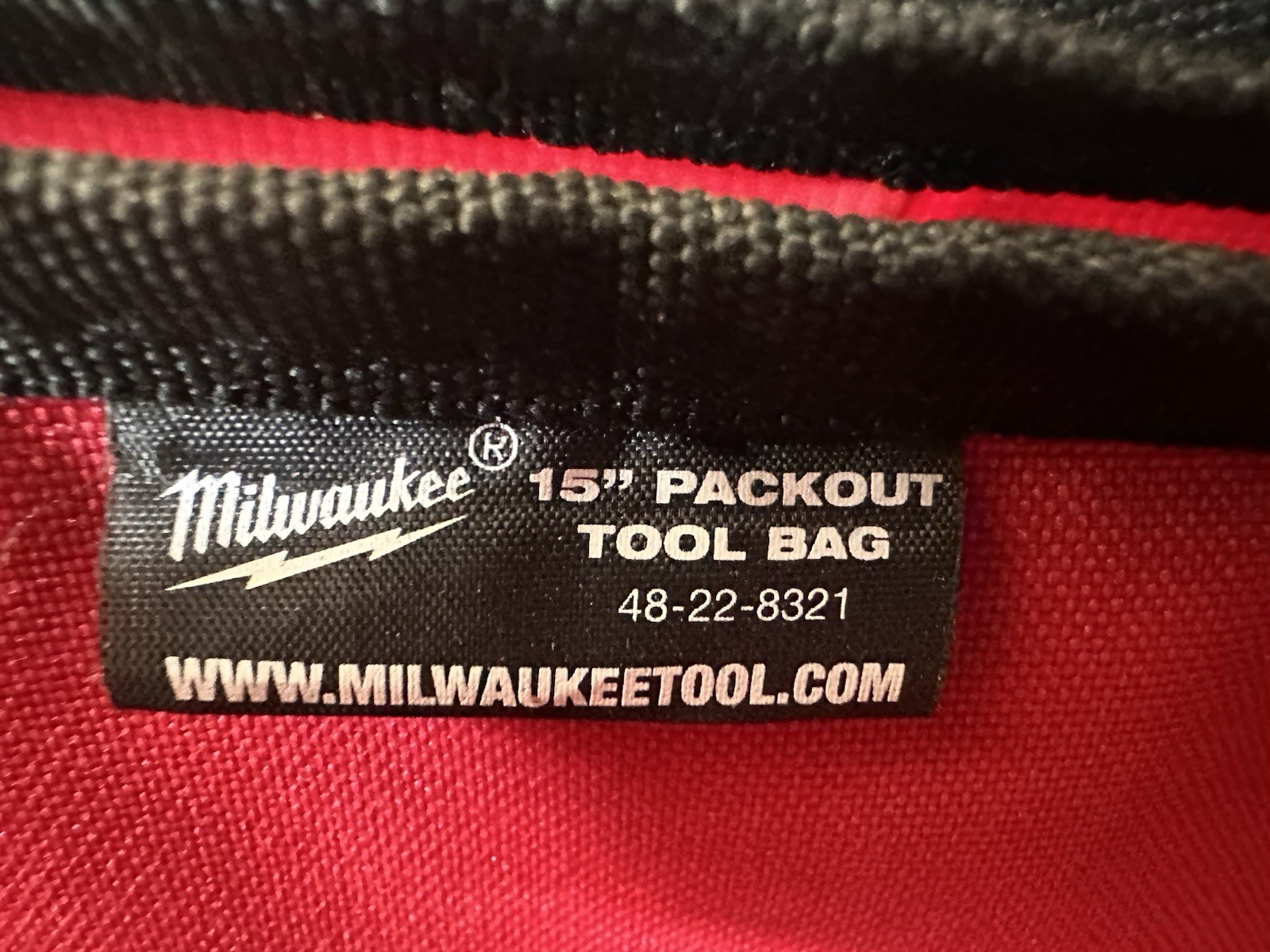 Milwaukee 48228321 15” Packout Tool Bag – Red—Unused!
