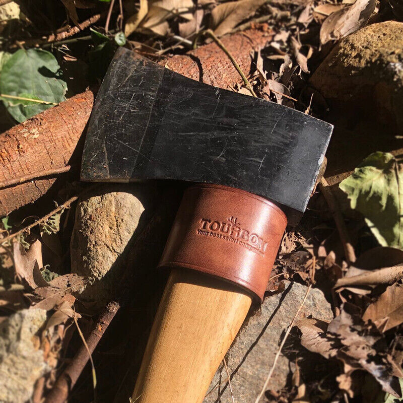 Real Leather Axe Handle Holster Hammer Holder Hatchet Tool Belt Pouch US