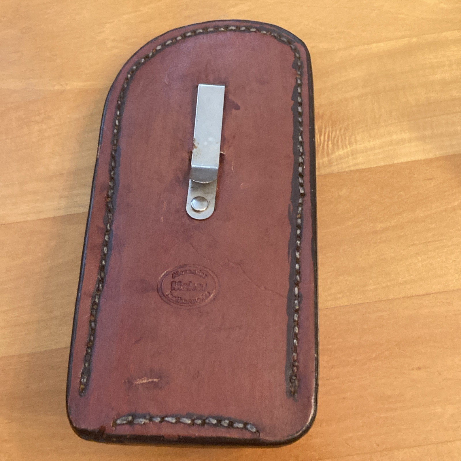 Handmade Leather Tool Holster Belt Clip, Tape, Pliers 7.75 x 3.75 x 1.25