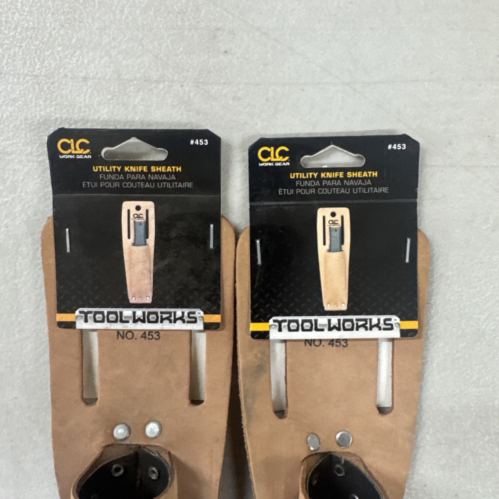 CLC Toolworks 453 Utility Knife Sheath Leather Belt Holder (2 Pack)