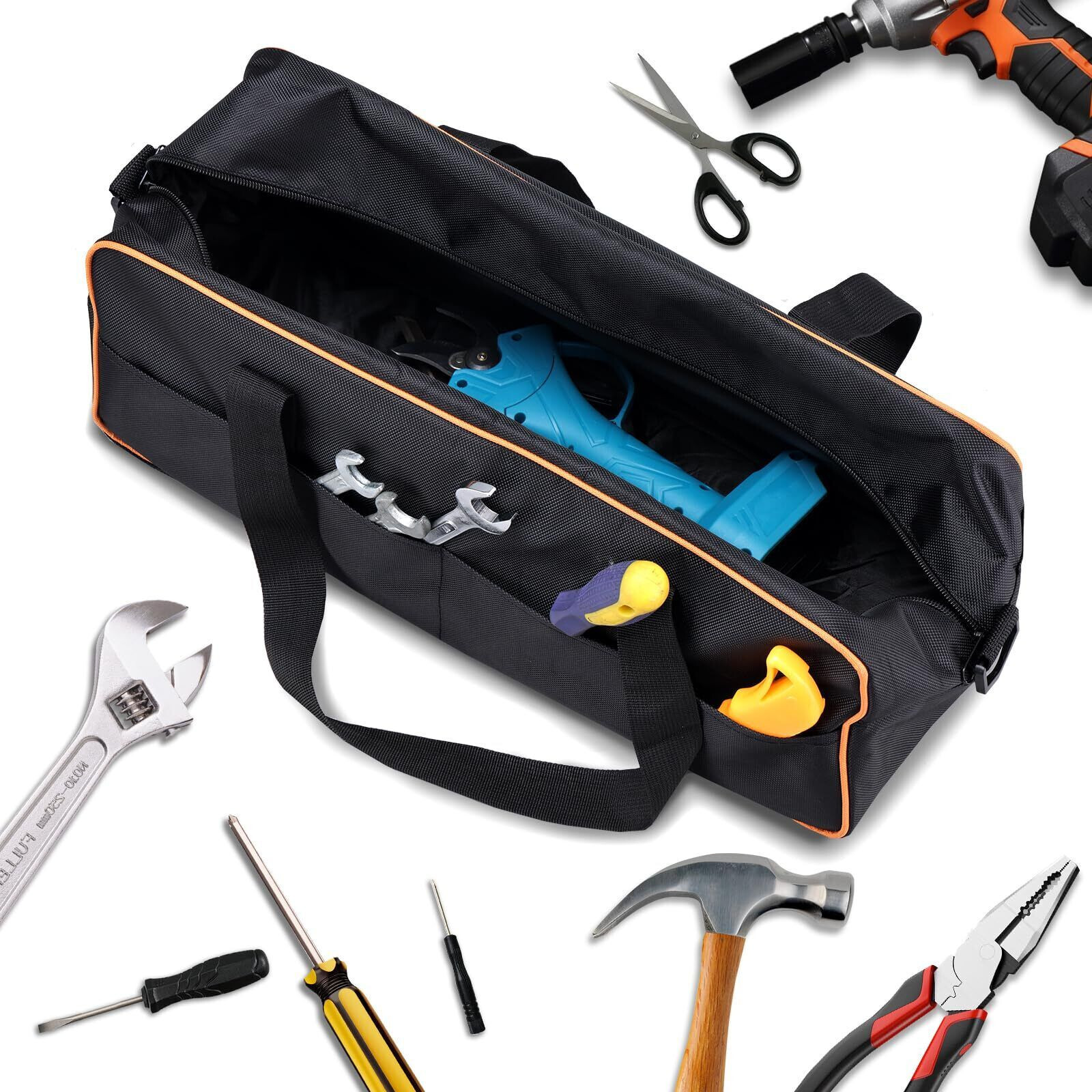 20 Inch Tool Bag Kit Set, 1680 Denier Fabric Tool Bag with Adjustable Shoulde…
