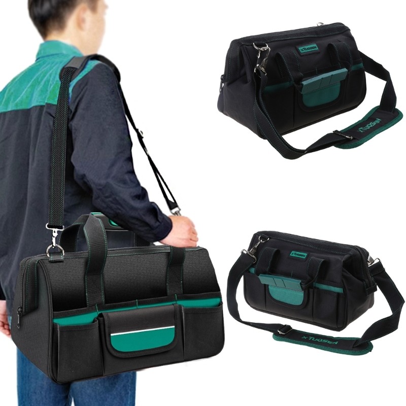 12.6 Large Tool Bag Durable Oxford Cloth Multiple Compartments for Electricians