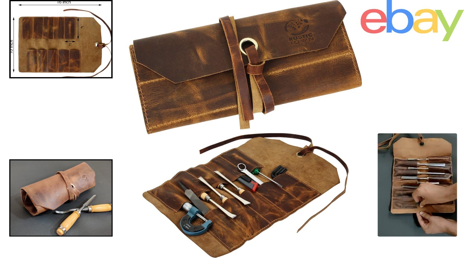 Perfect Father’s Day Gift: Leather Tool Roll Organizer