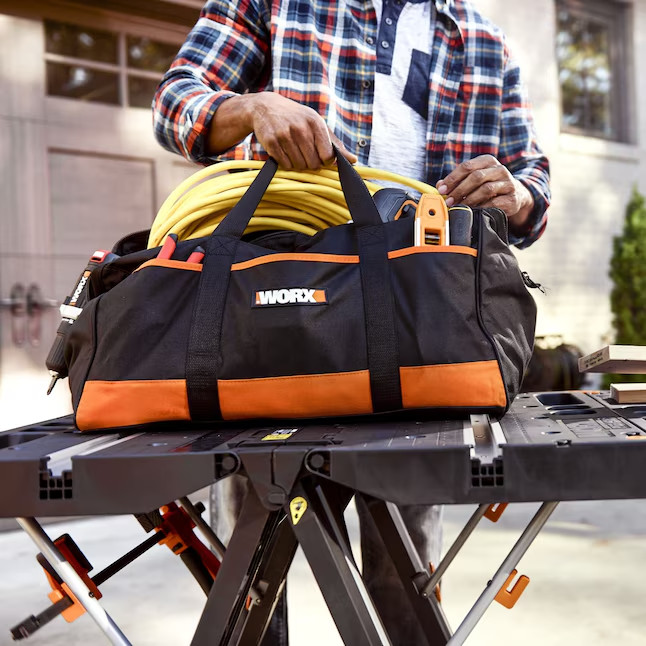 WORX Worx Black Nylon 12-in W x 13-in D x 21-in L Zippered Tool bag