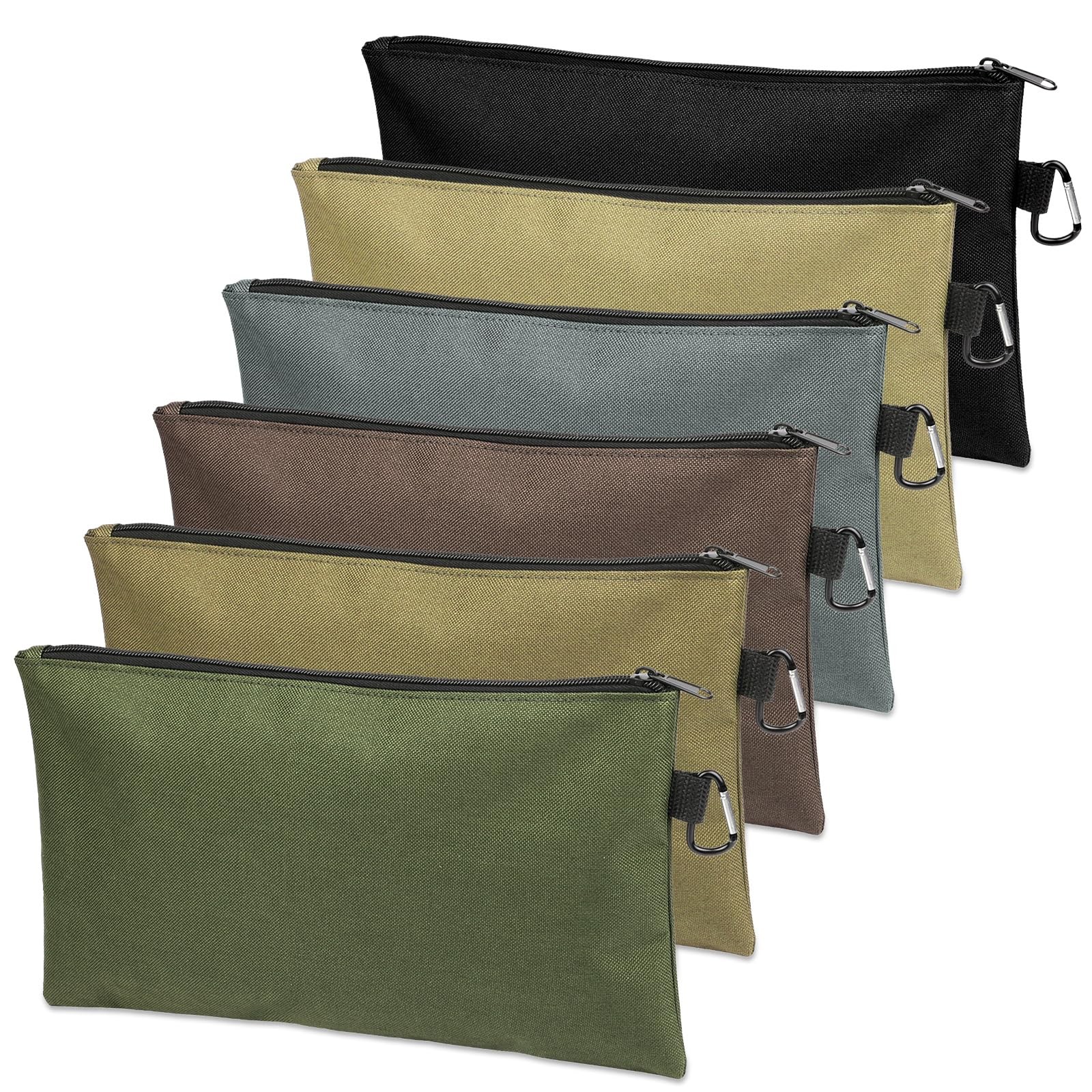 12.5 x 7 inches, 6 Pack, Tan, Navy Green, Black, Light Brown, Grey, Mocha