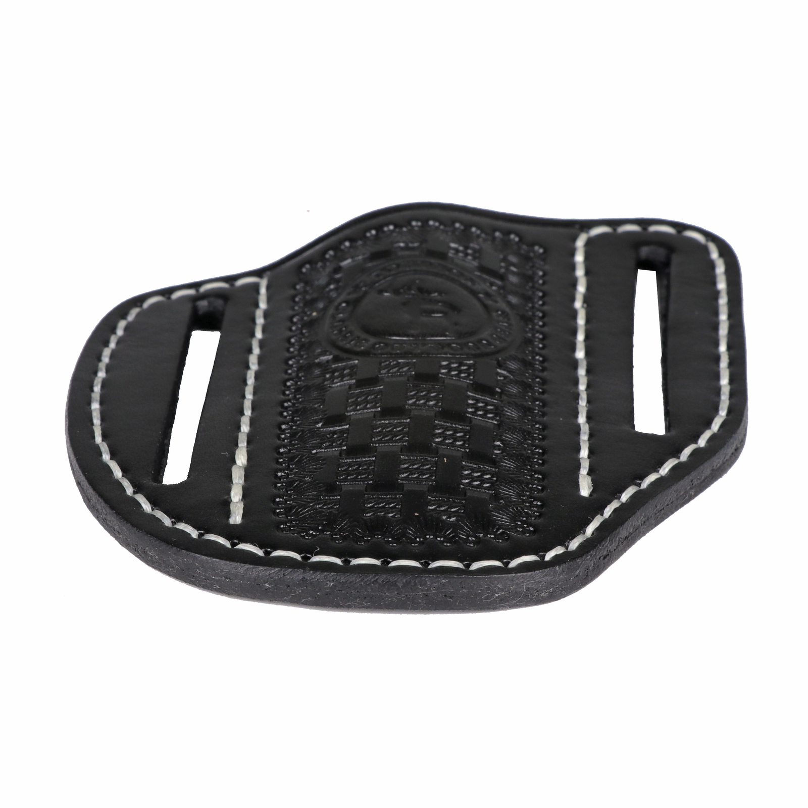 TOURBON Black Leather Folding Knife Sheath Belt Carry Pouch Pocket Holder