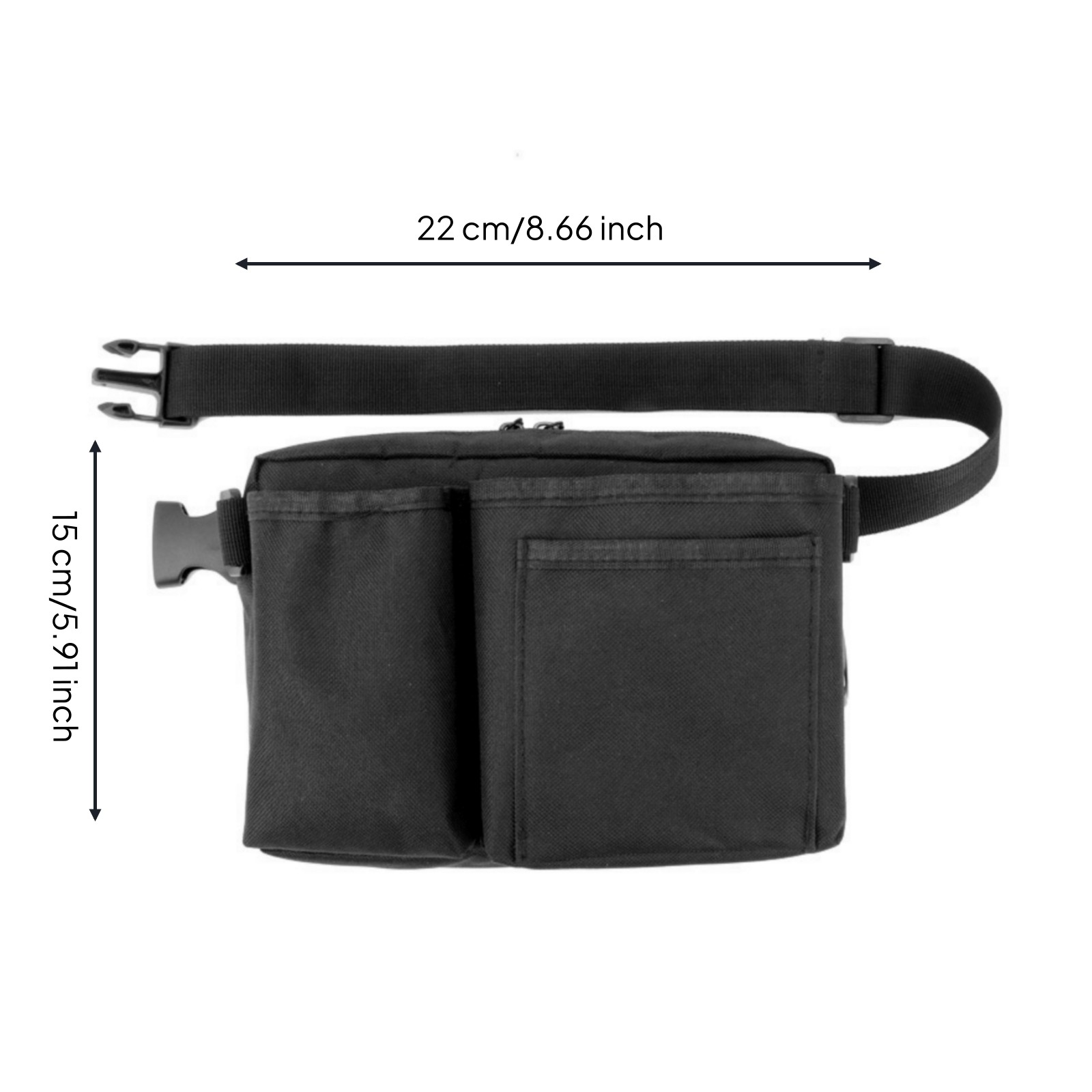 Rectangular Tool Waist Bag Multiple Pockets Waist Tool Bag Reinforced Seams