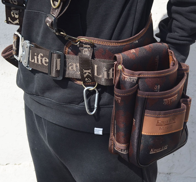 KAYALIFE KL-600 Work Tool Belt Set with Suspenders Drill Pouch Holder From KOREA